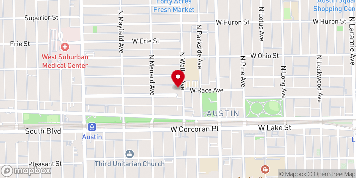 Map showing location of Saint Martin's Episcopal Church