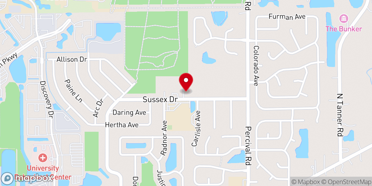 Map showing location of St. Stephen’s Knanaya Church Orlando