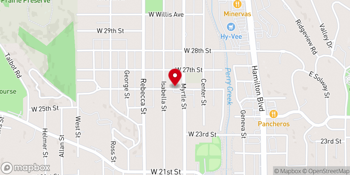 Map showing location of Lighthouse Baptist Church