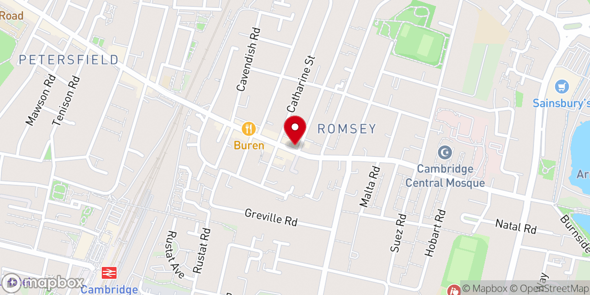 Map showing location of St Philip's Church