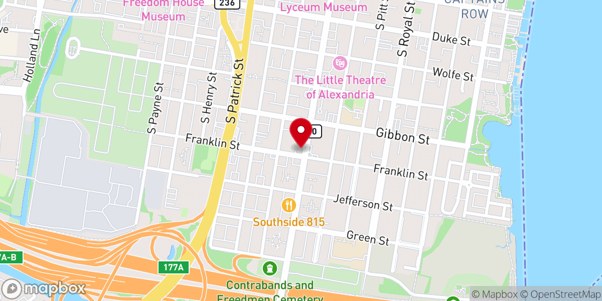 Map showing location of Christian Science Reading Room