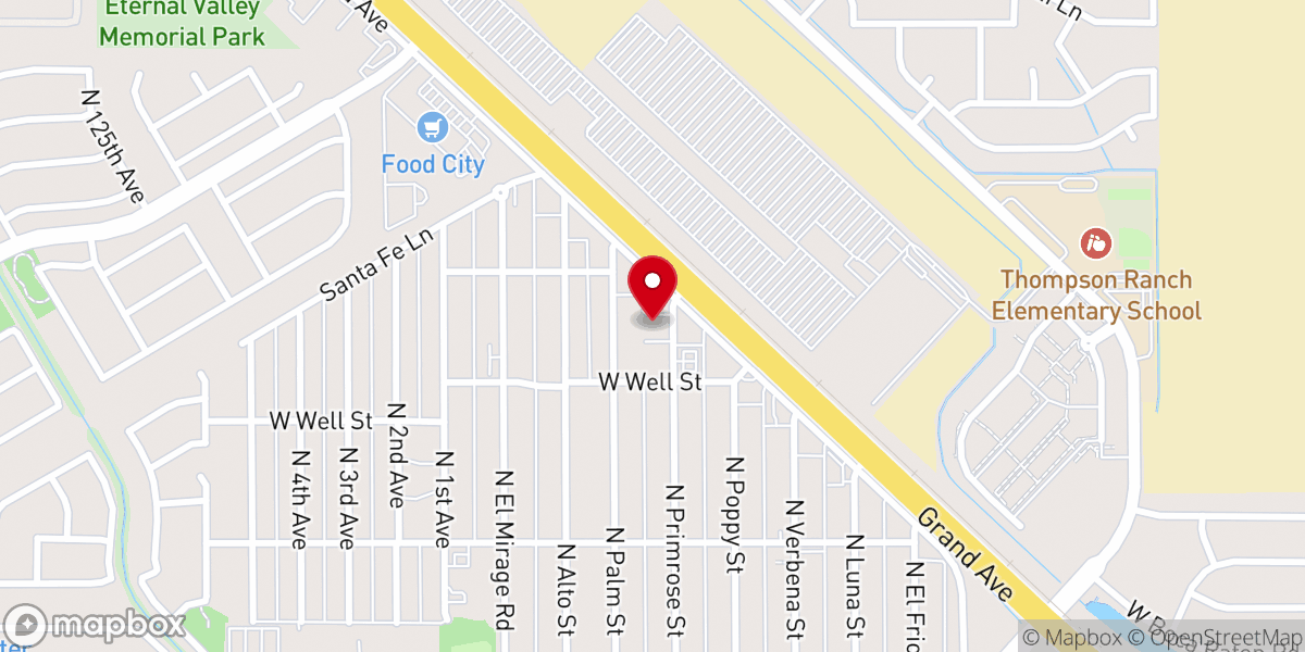 Map showing location of Apostolic Faith Center Inc