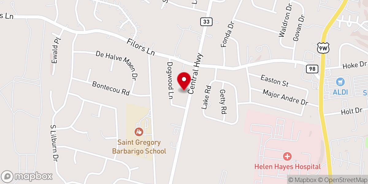 Map showing location of Atonement Lutheran Church