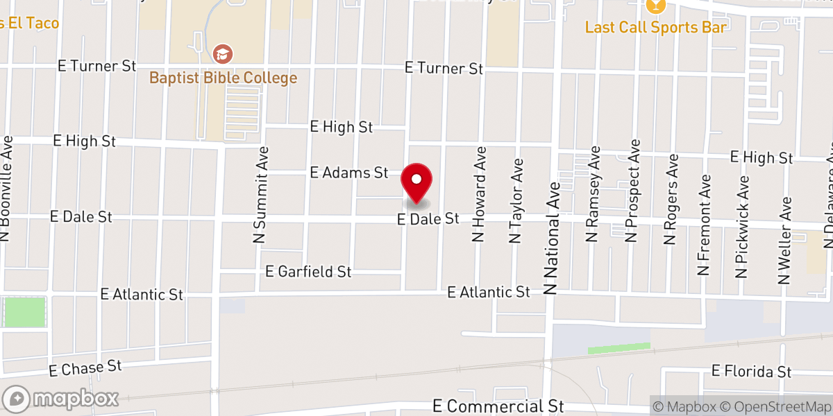 Map showing location of Slavic Evangelical Church