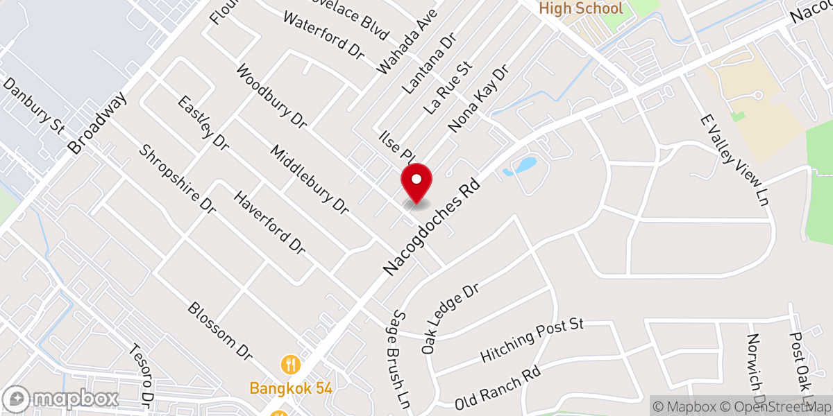 Map showing location of Northeast Christian Church