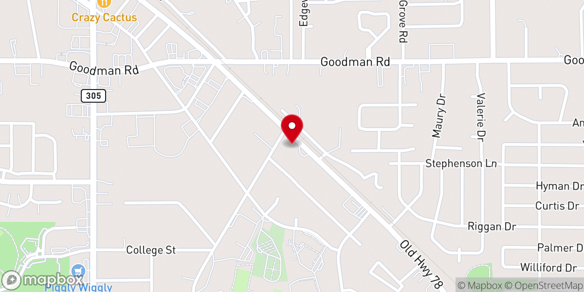 Map showing location of First Pentecostal Church