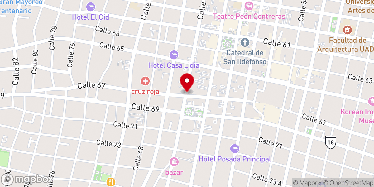 Map showing location of Templo de La Candelaria (Rectoría Ntra. Sra. de la Candelaria)