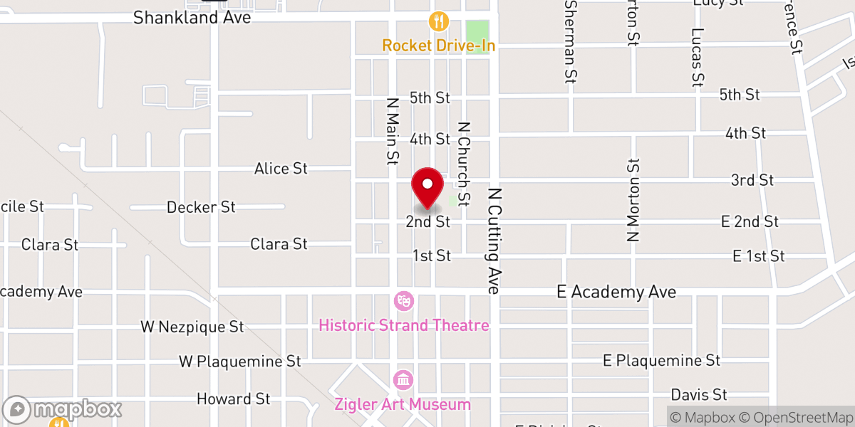 Map showing location of St Mary's Center