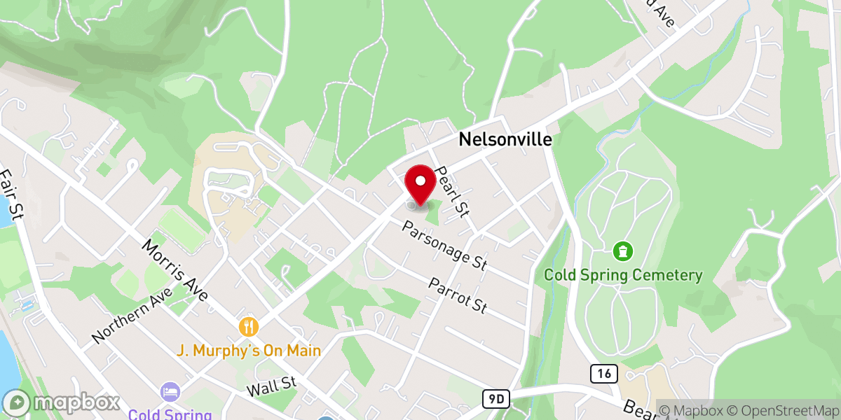 Map showing location of Church on the Hill