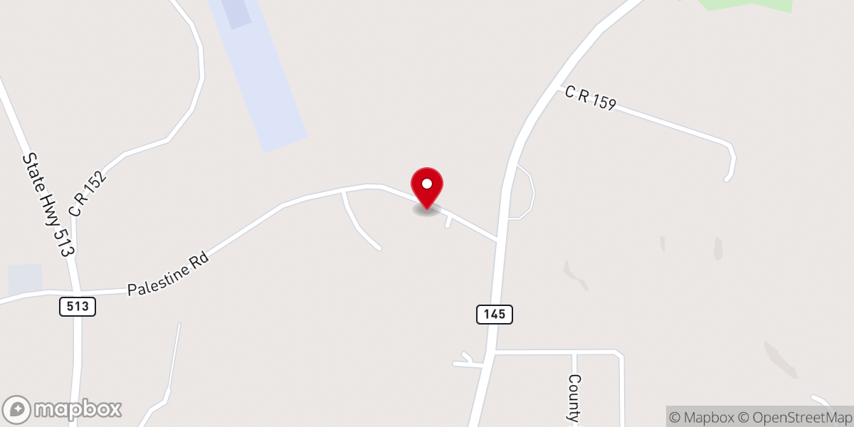 Map showing location of First United Pentecostal Church