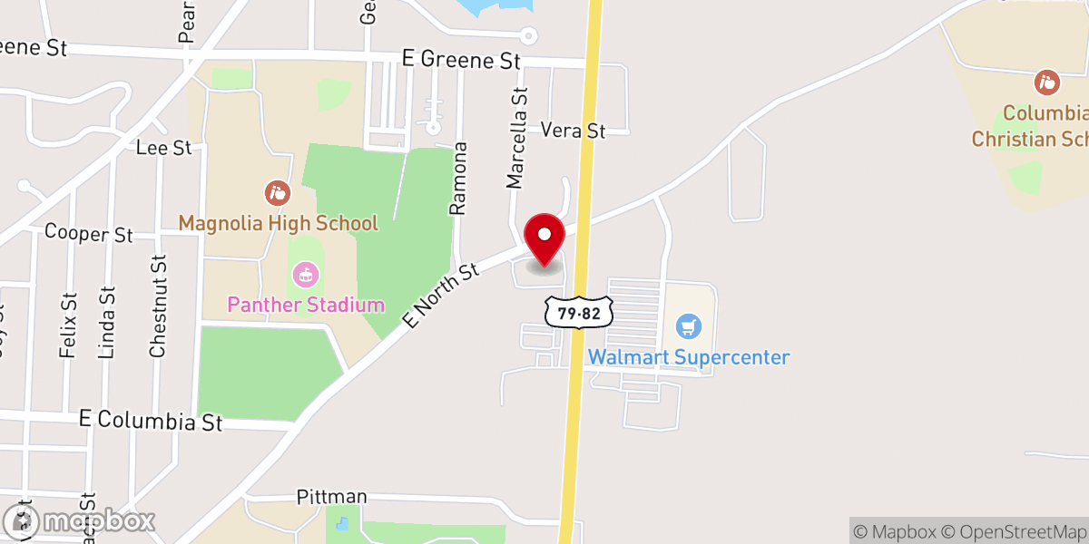 Map showing location of Immanuel Baptist Church