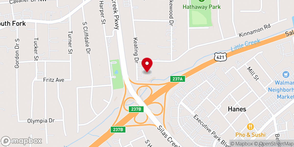 Map showing location of Annunciation Greek Orthodox Church