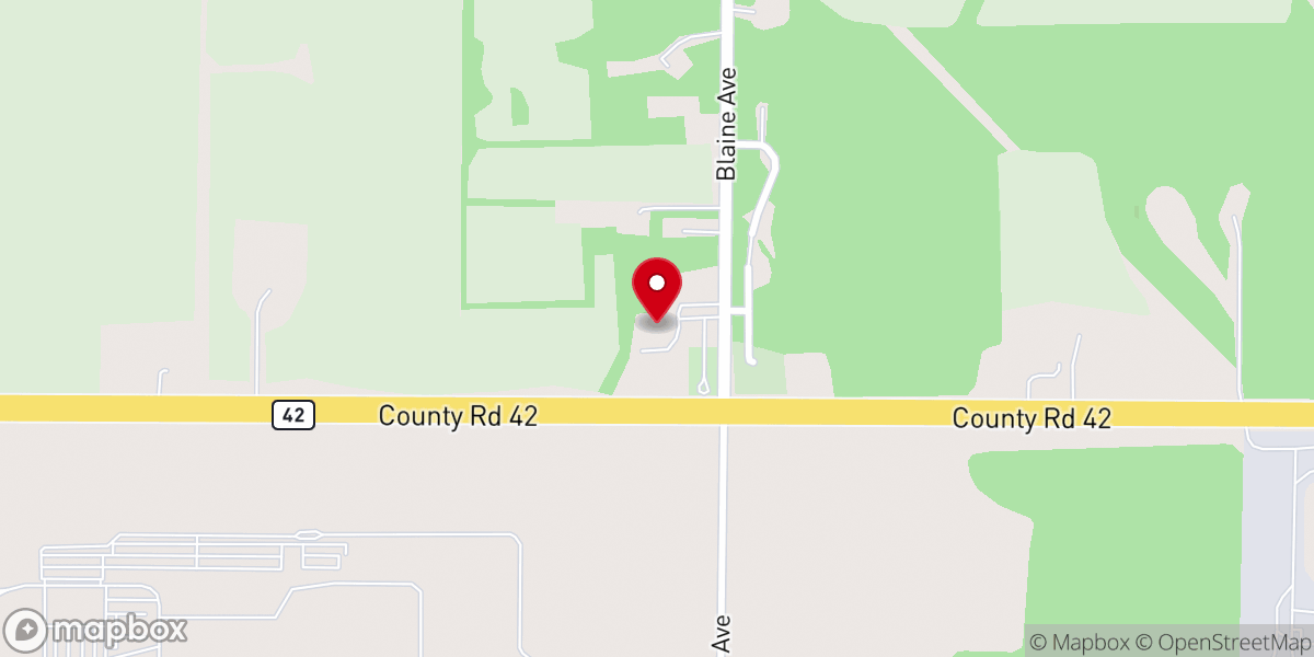 Map showing location of St John's Lutheran Church - LCMS