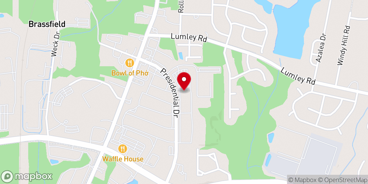 Map showing location of The Summit Church - Brier Creek Campus