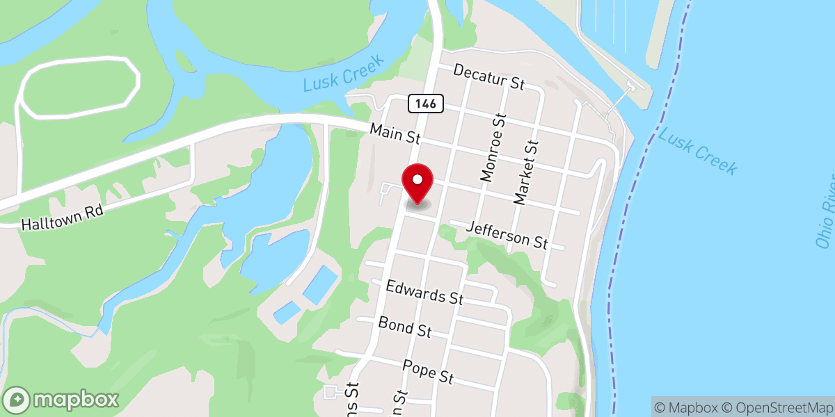 Map showing location of First Baptish Church - Ed Bldg
