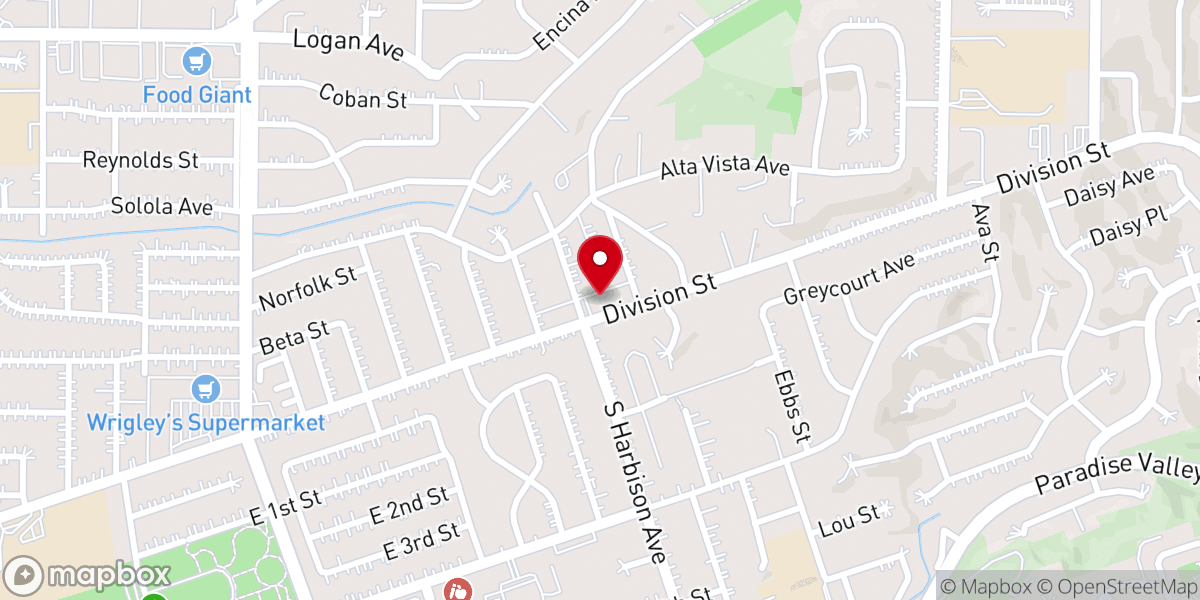Map showing location of True Light Apostolic Church