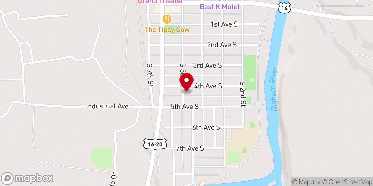 Map showing location of Church of God of Prophecy