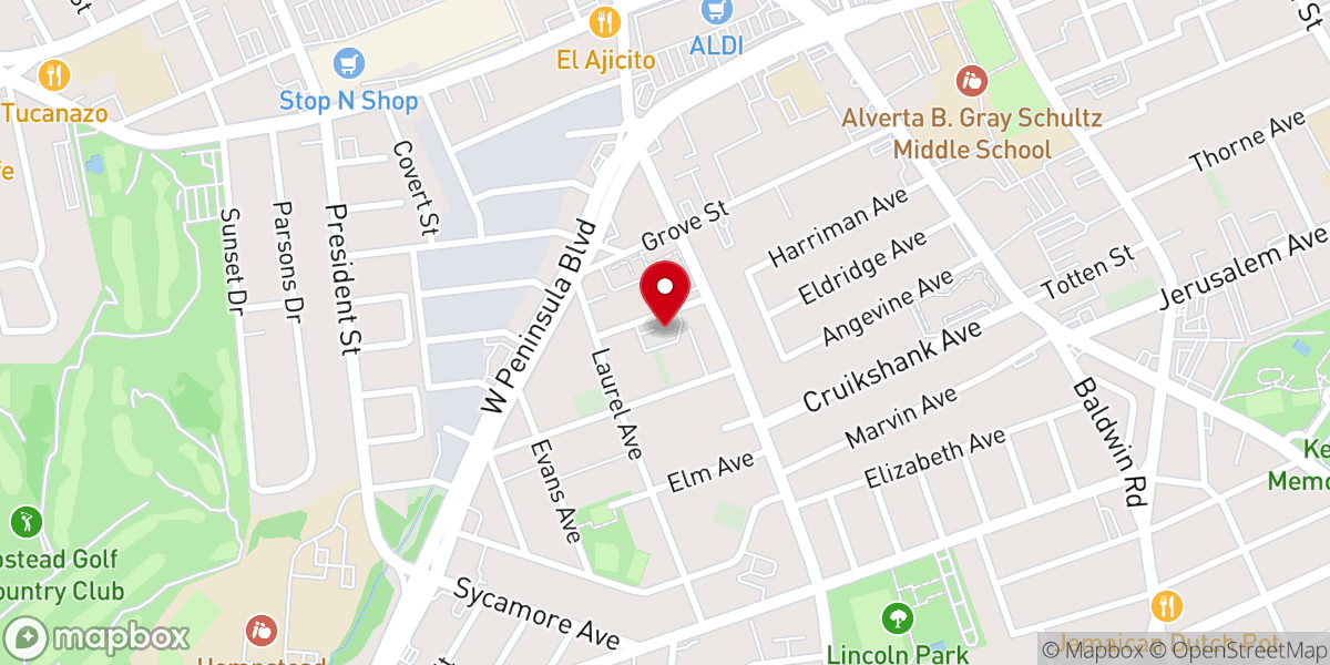 Map showing location of Union Baptist church