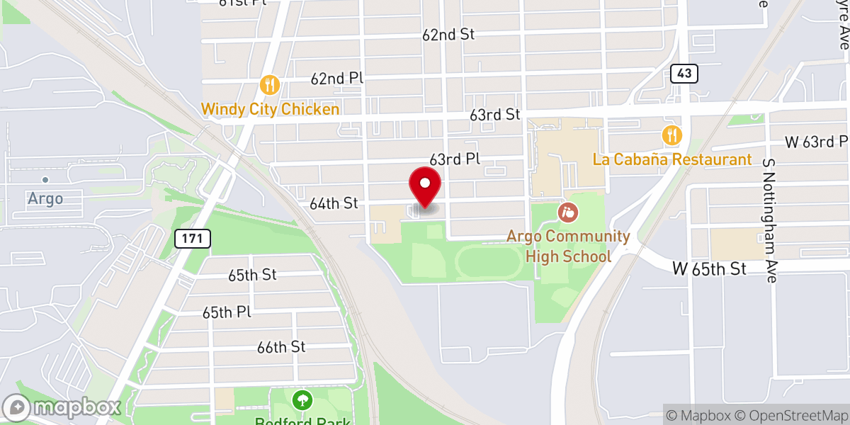 Map showing location of Antioch Baptist Church