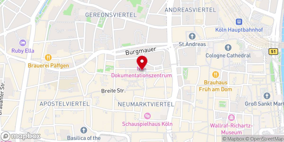 Map showing location of Wallfahrtskirche St. Maria in der Kupfergasse