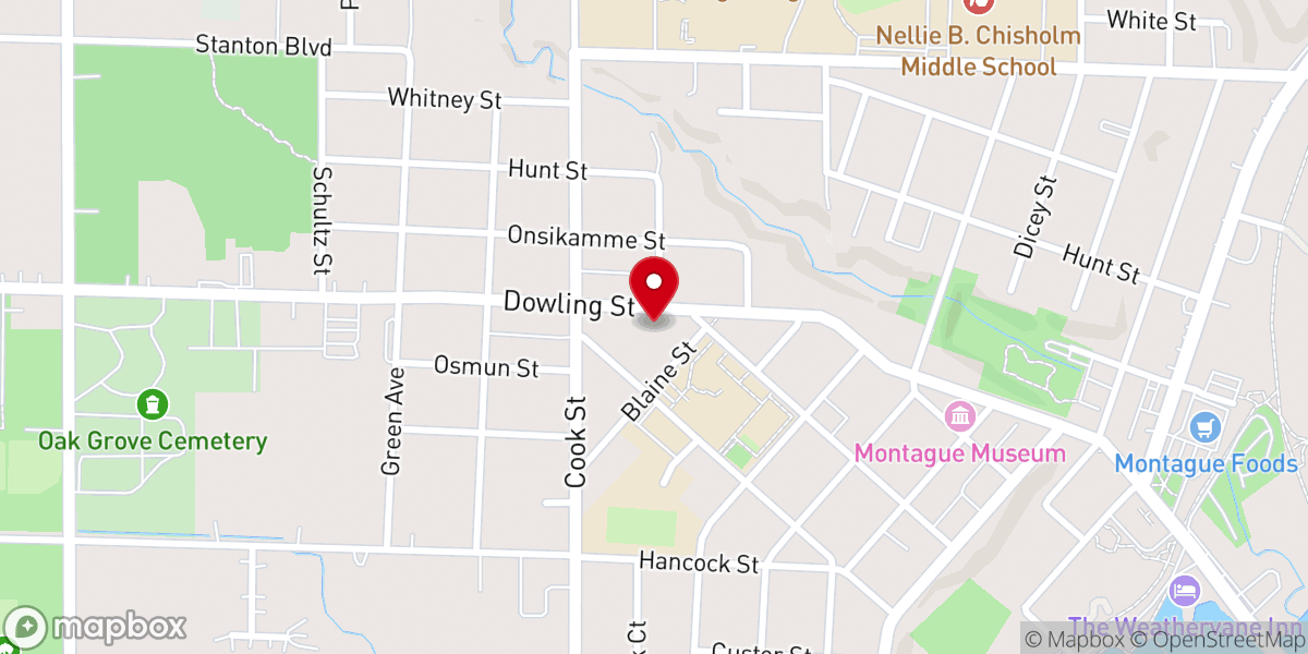 Map showing location of Sweetwater Gospel Singers