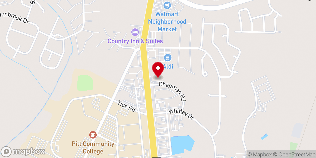 Map showing location of Iglesia De Cristo Bethel NC