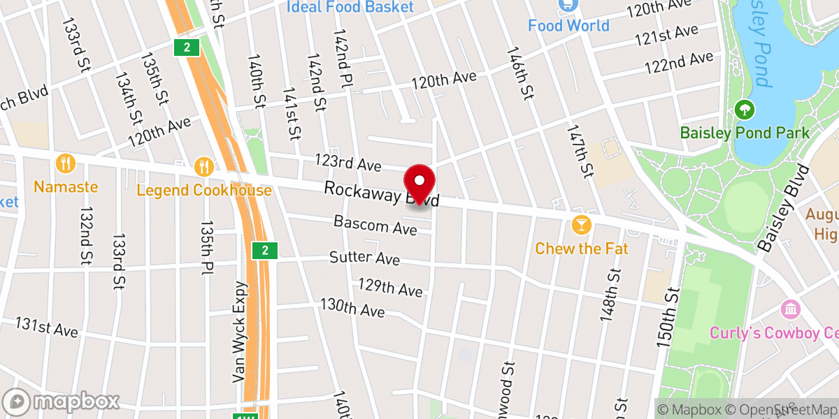Map showing location of Hope NYC Church