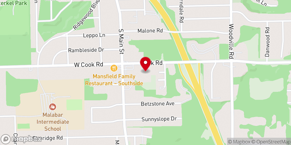 Map showing location of Mission Point Church