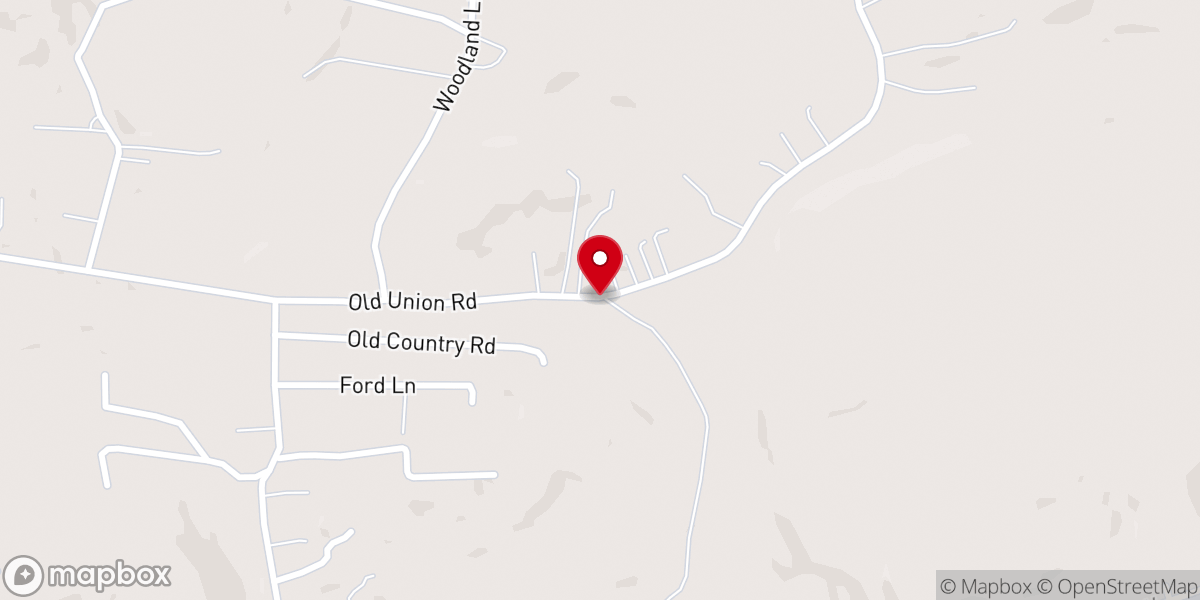 Map showing location of Camp Hope of East TN