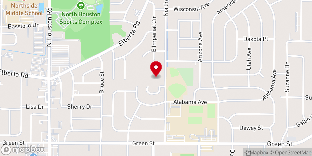 Map showing location of Resurrection Baptist Church