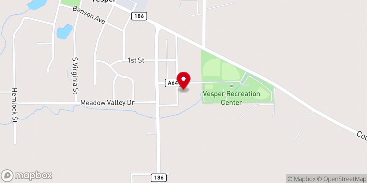 Map showing location of Trinity Lutheran Church