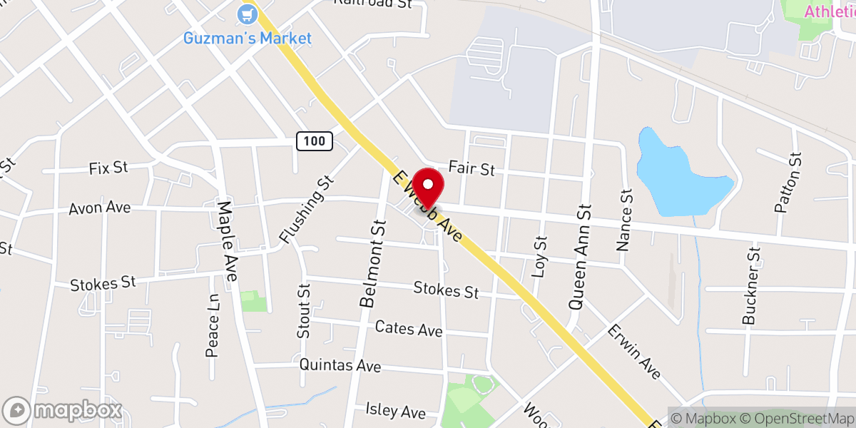 Map showing location of True Holiness Church of Faith