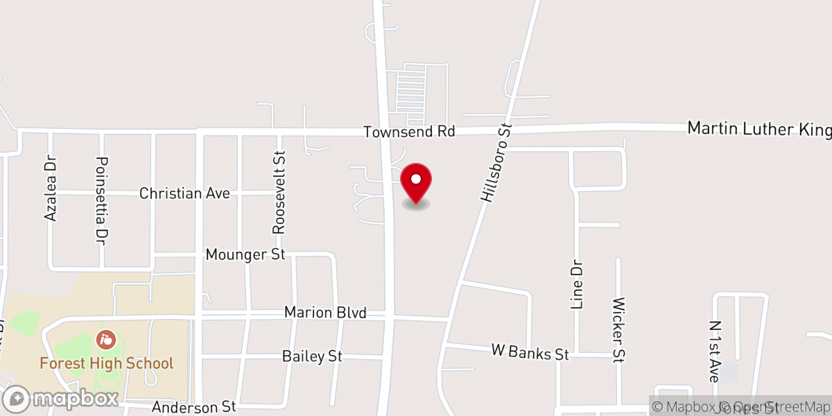 Map showing location of Randall Creel