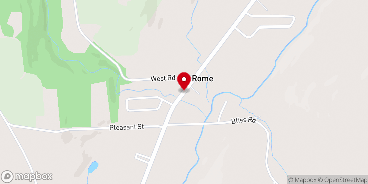 Map showing location of Rome United Methodist Hall