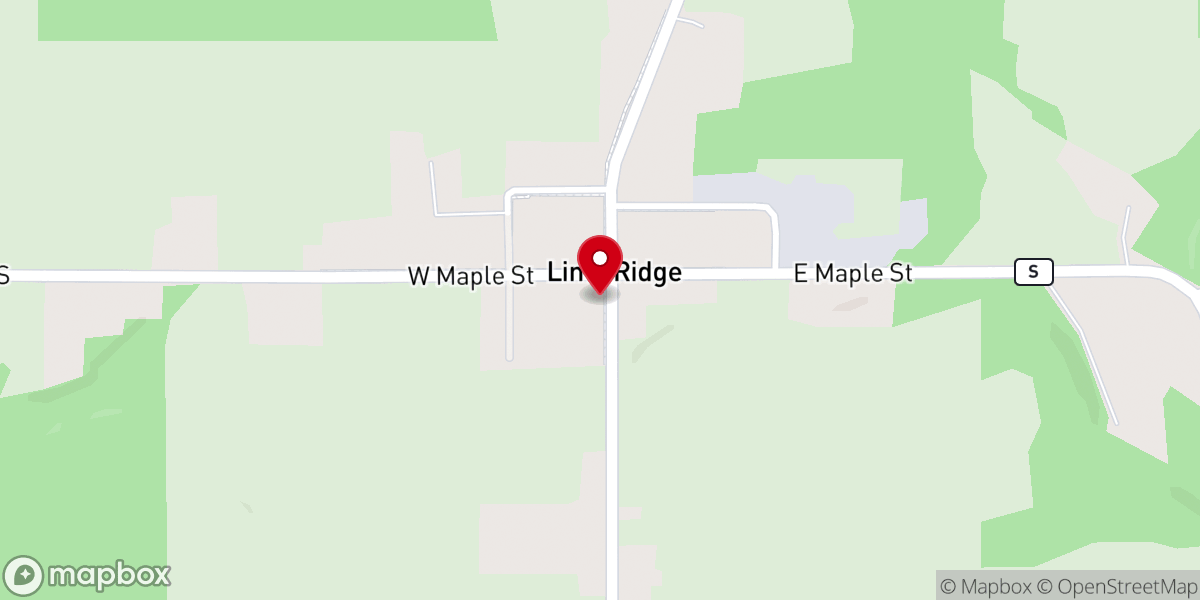 Map showing location of Branding Iron Roadhouse
