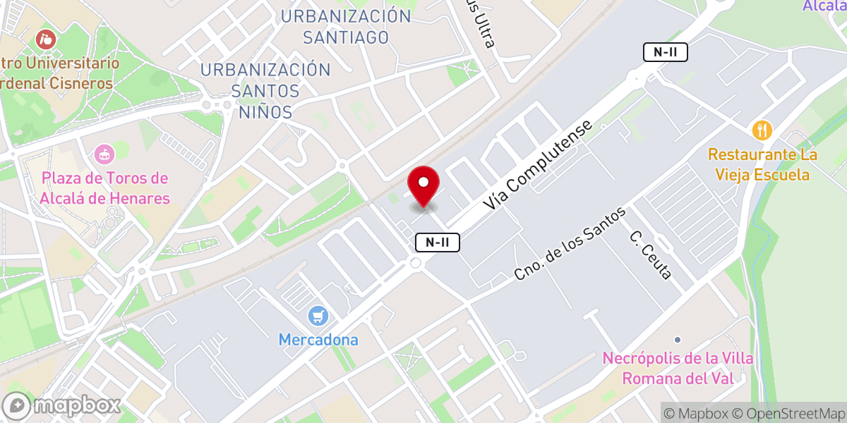 Map showing location of Iglesia Paz y Vida Alcalá de Henares