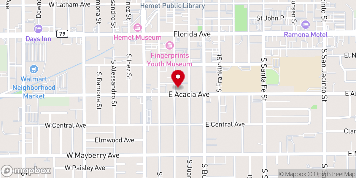 Map showing location of Episcopal Church of the Good Shepherd