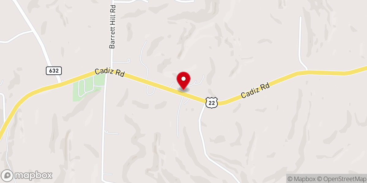 Map showing location of Peolia Charge United Methodist