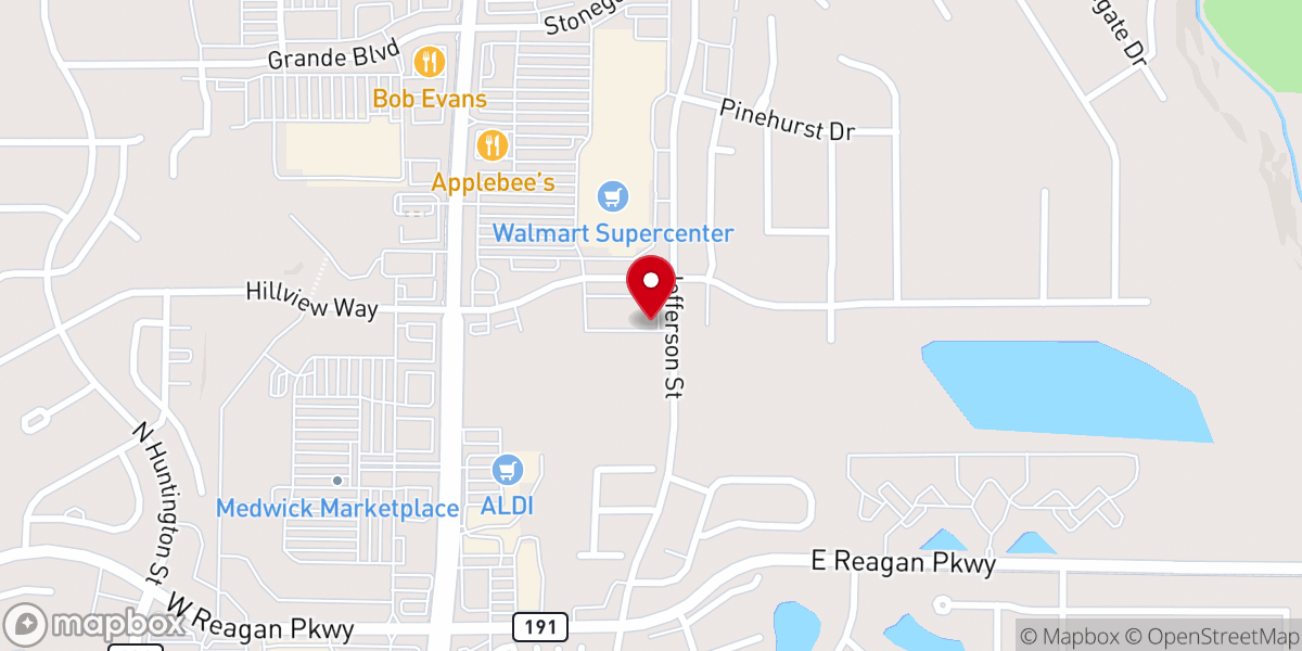 Map showing location of Catholic Charities Medina County