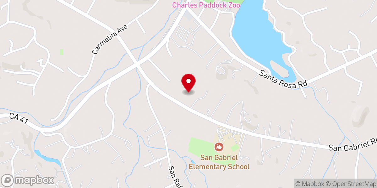Map showing location of Hope Lutheran Church