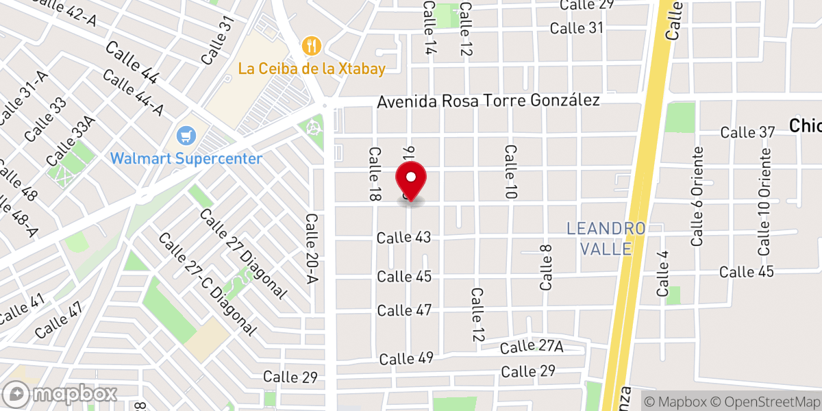 Map showing location of Iglesia Bautista Hogar