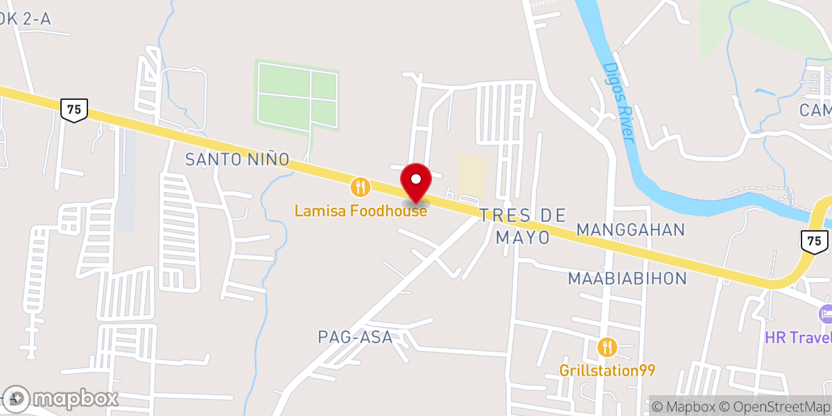 Map showing location of The Voice of Triumph Int'l (VOT Digos Church)