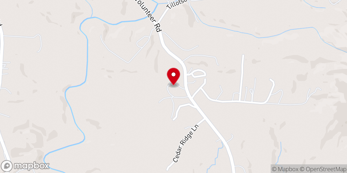 Map showing location of Olive Grove Baptist Church