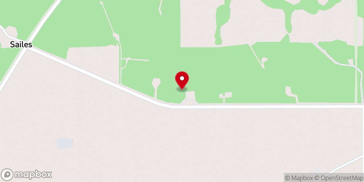 Map showing location of Cypress Springs Church