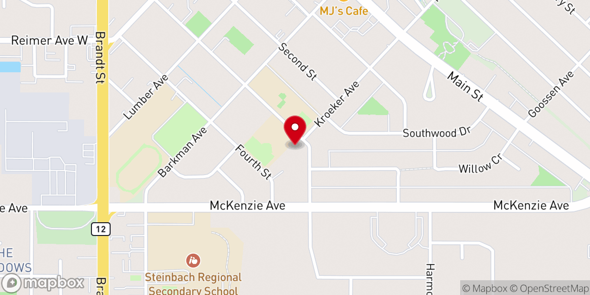Map showing location of Grace Mennonite Church