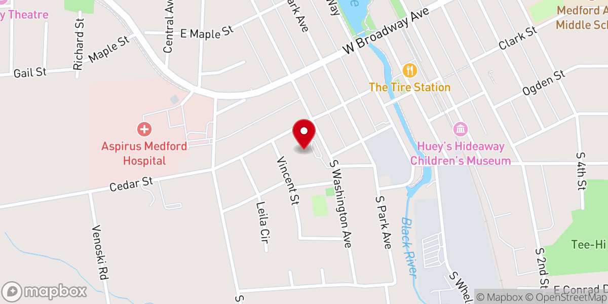 Map showing location of Holy Rosary Catholic School