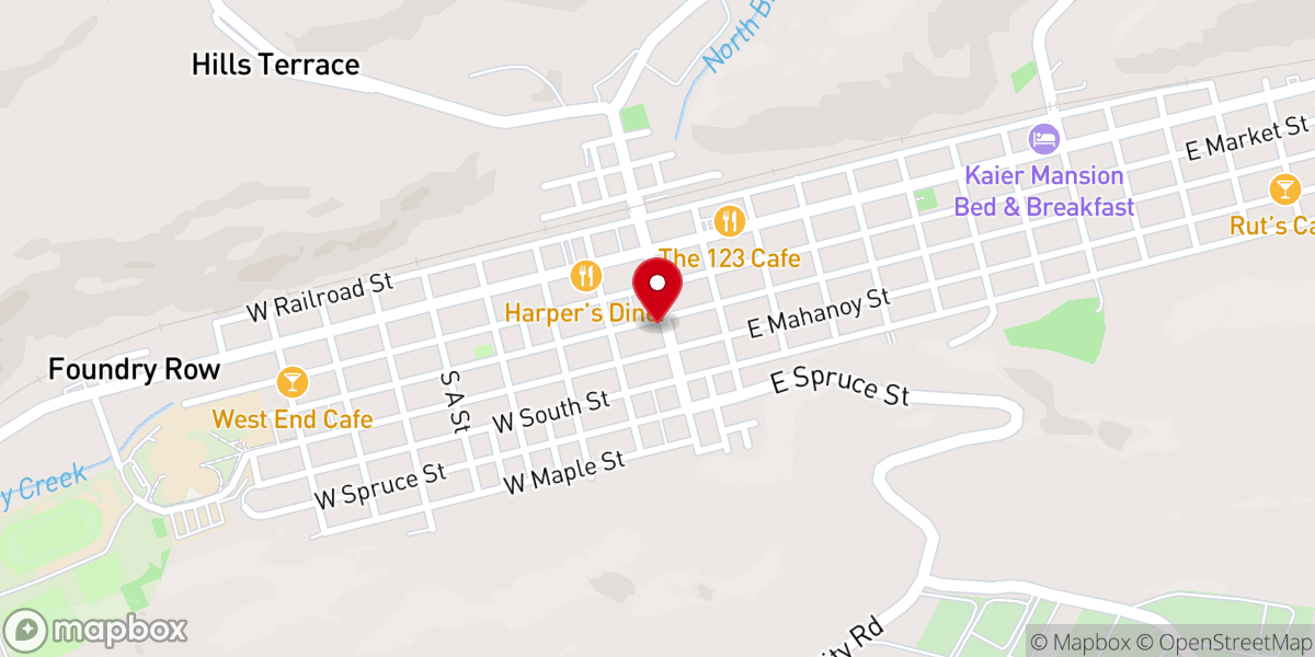 Map showing location of St. Paul's United Church of Christ