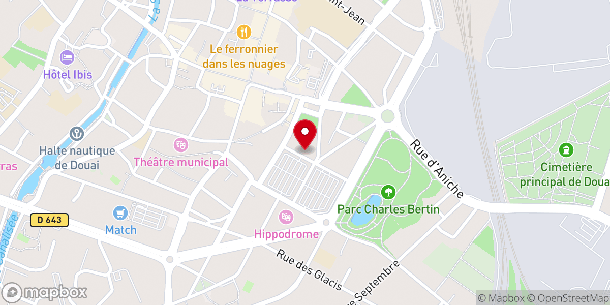 Map showing location of Maison Notre-Dame