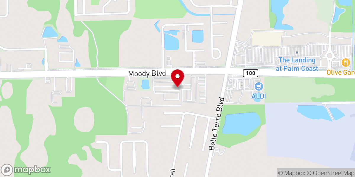 Map showing location of La Iglesia de Dios, Inc. Palm Coast