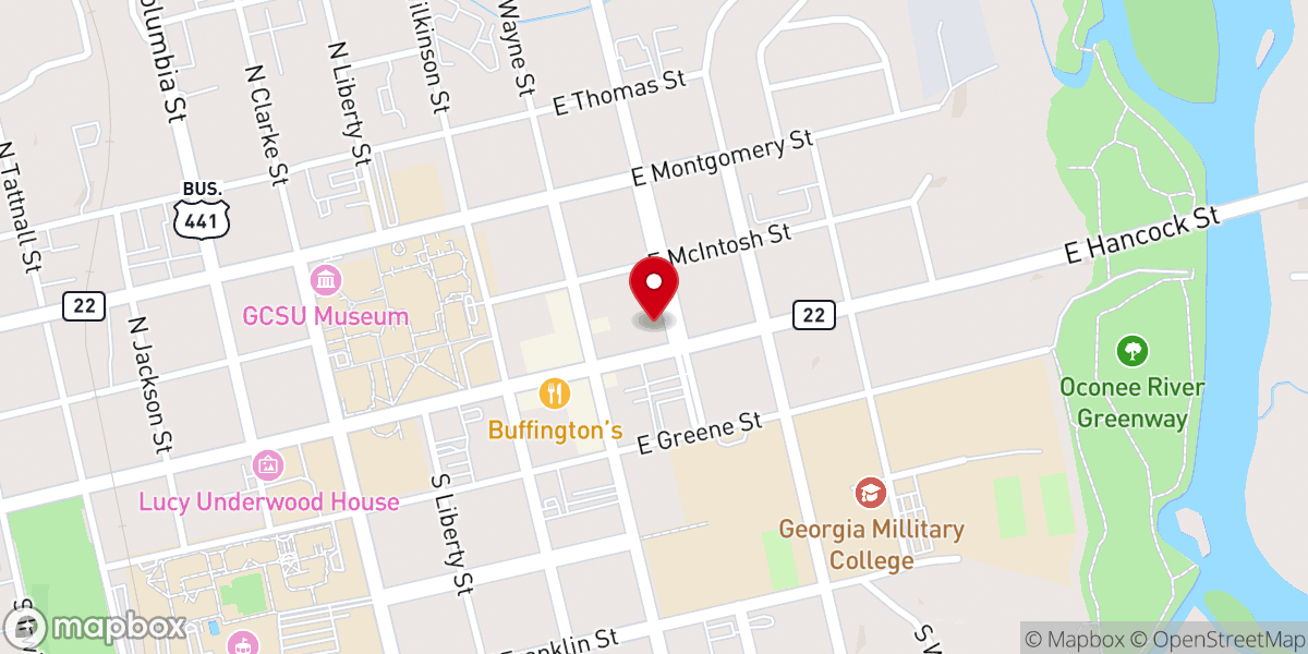 Map showing location of Sacred Heart Catholic Church